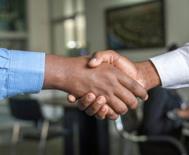 two people shaking hands